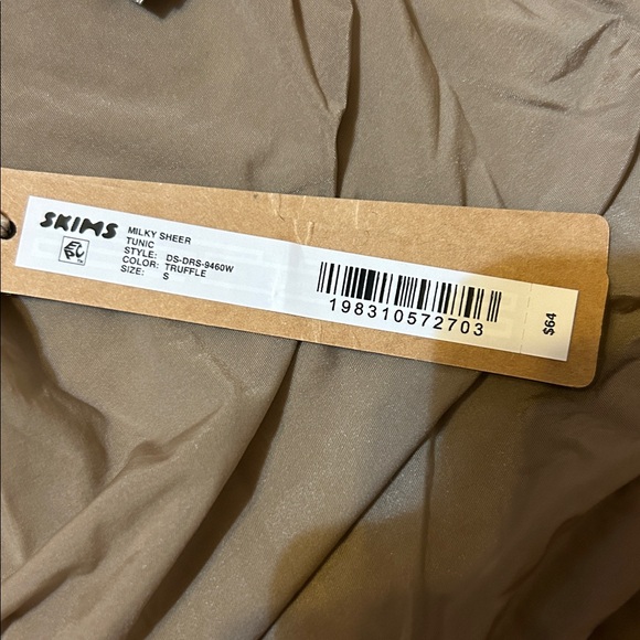 SKIMS Milky Sheer Tunic Truffle Small NWT - Picture 3 of 3